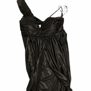 BCBG Generation Charcoal Draped Dress - M